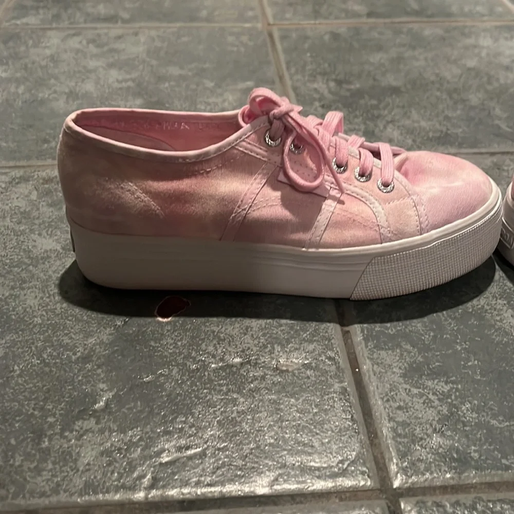 Superga New Pink Tie Dye Platform Canvas Sneakers Women’s Size 8.5 - Picture 5 of 9